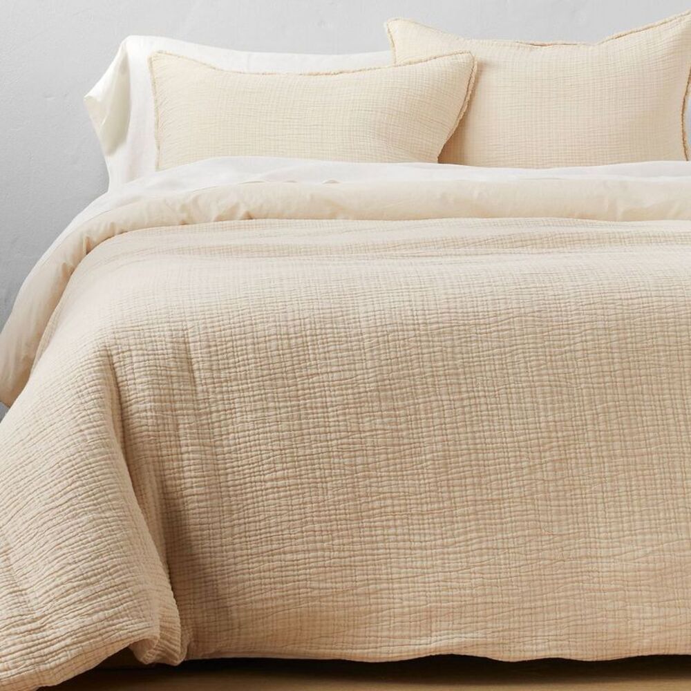 Open Box - Casaluna - Full/Queen Textured Chambray Cotton Duv Off-White